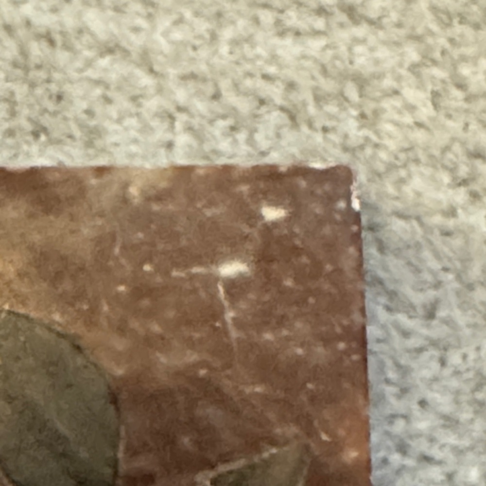 Vintage! Soapstone/Marble Trinket Box with Floral Inlay - Picture 8 of 15